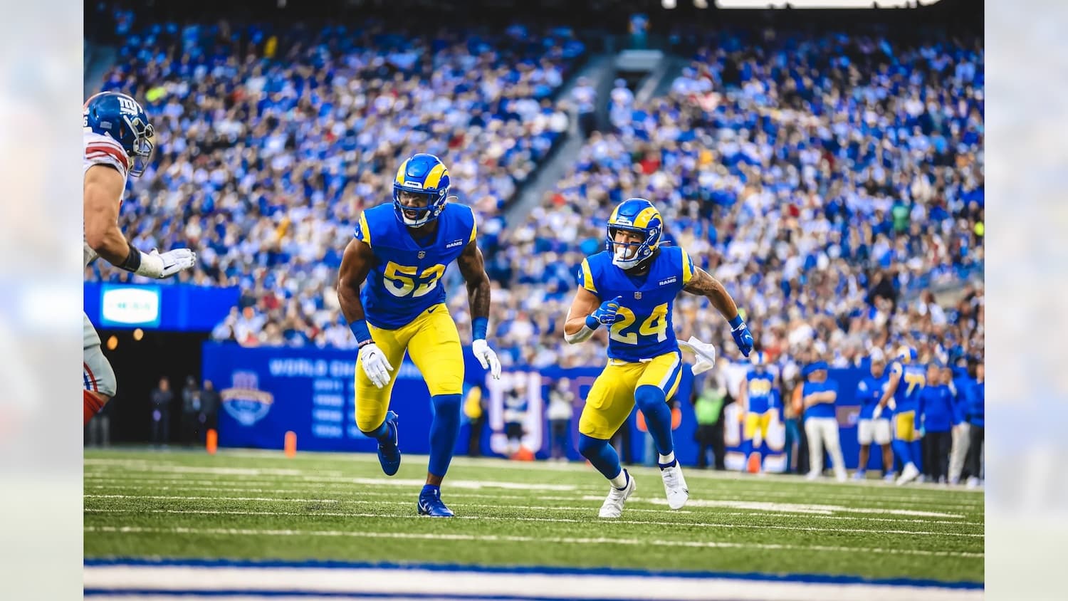 Terrell Lewis And Taylor Rapp During The Los Angeles Rams Matchup With The New York Giants. Photo Credit: Brevin Townsell | LA Rams