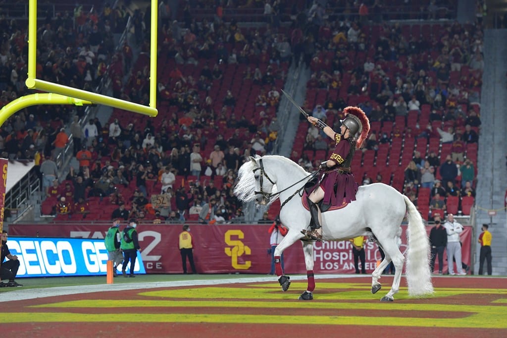 USC Trojans Mascot Traveler. Photo Credit: USC Trojans Athletics