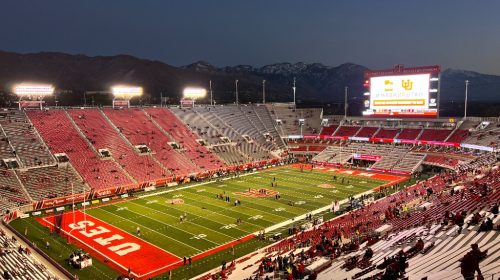 Salt Lake City, UT - Saturday October 16, 2021: Pac-12 College Football. Arizona State vs University of Utah at Rice-Eccles Stadium. Photo Credit: Bryan Byerly | Utah Athletics