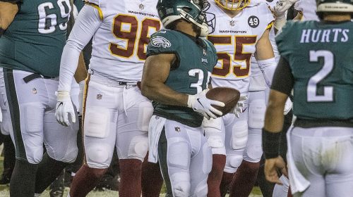 Fantasy Football 2021: Week 9 He's Hot Play Him...He's Not Ghost Him 9 www.allproreels@gmail.com -- from the Washington Football Team at Philadelphia Eagles at Lincoln Financial Field, Philadelphia, Pennsylvania, January 3rd, 2021 (All-Pro Reels Photography)