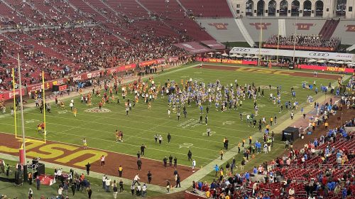 The UCLA Bruins Beat The USC Trojans At The Coliseum To Claim The Victory Bell For The First Time Since 2018. Photo Credit: Ryan Dyrud | LAFB Network
