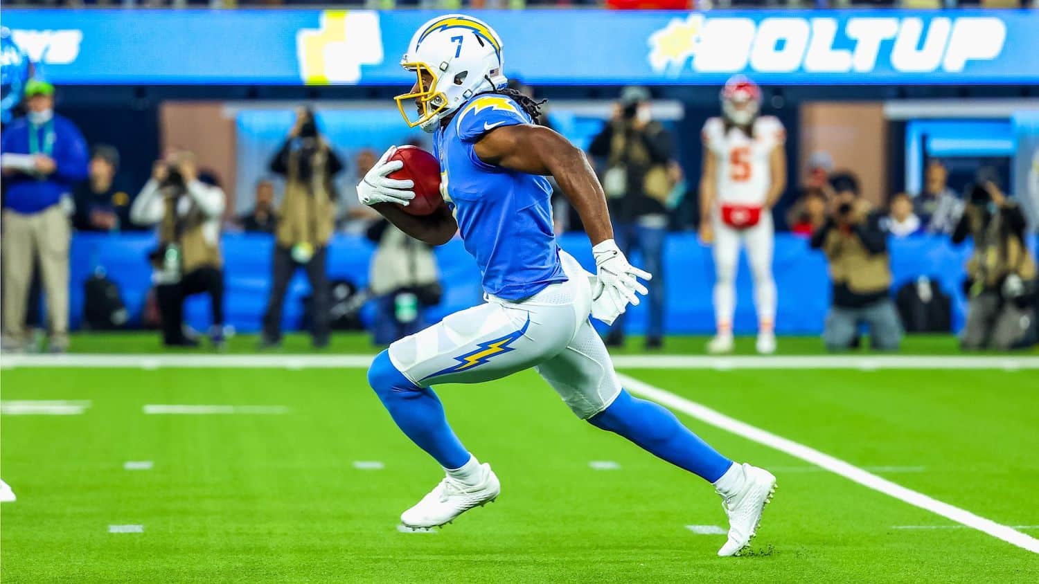 Los Angeles Chargers Return Specialist Andre Roberts. Photo Credit: Ty Nowell | LA Chargers