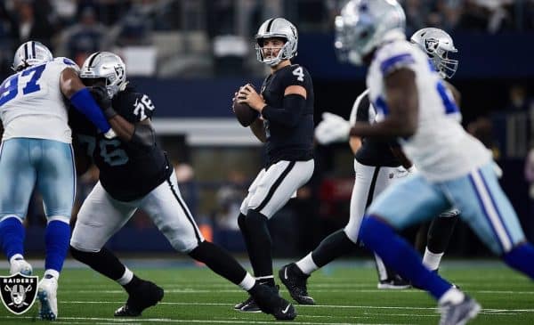 Las Vegas Raiders Quarterback Derek Carr. Photo Credit: Michael Clemens | Las Vegas Raiders