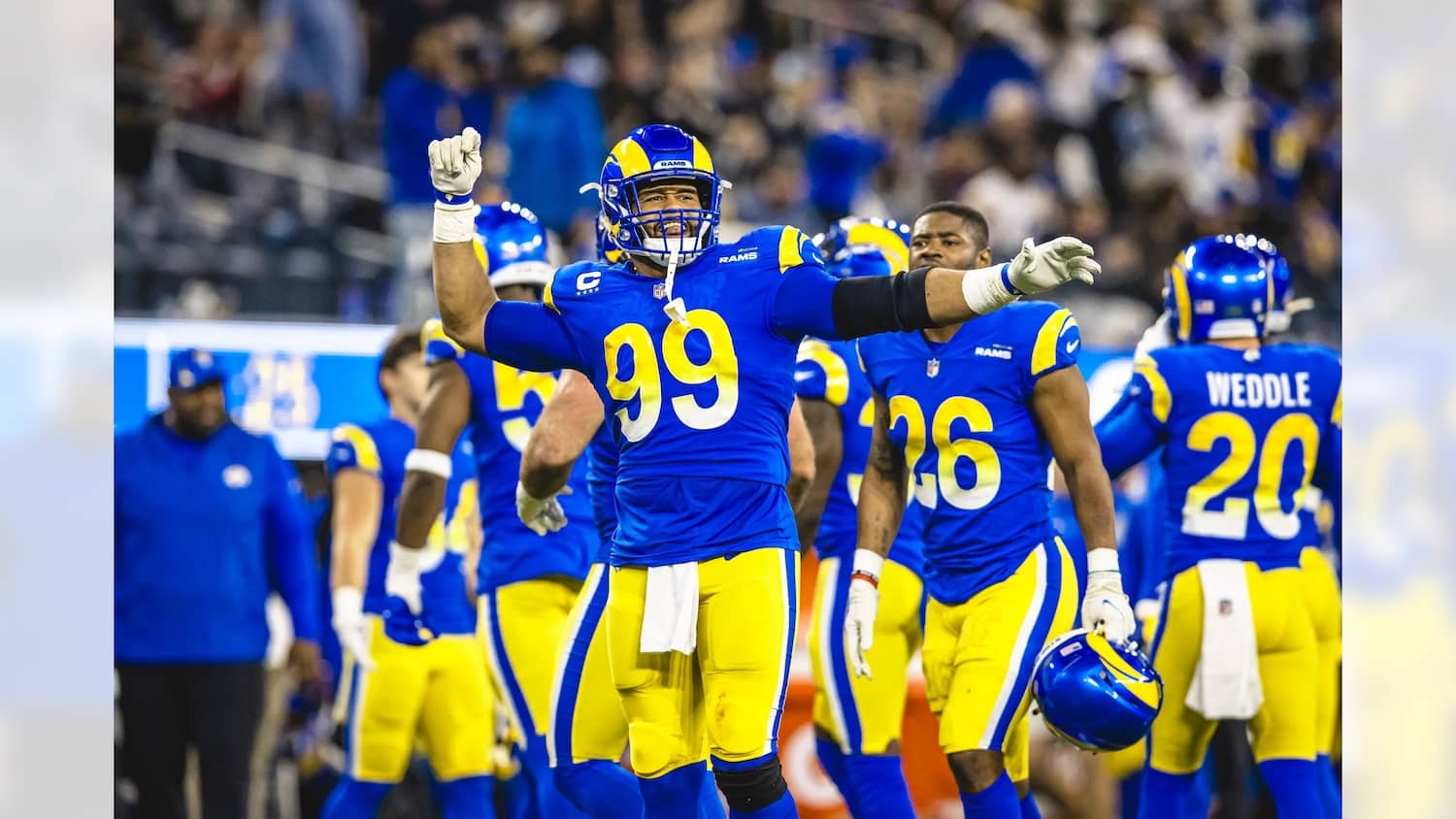 Los Angeles Rams Defensive Lineman Aaron Donald. Photo Credit: Brevin Townsell | LA Rams