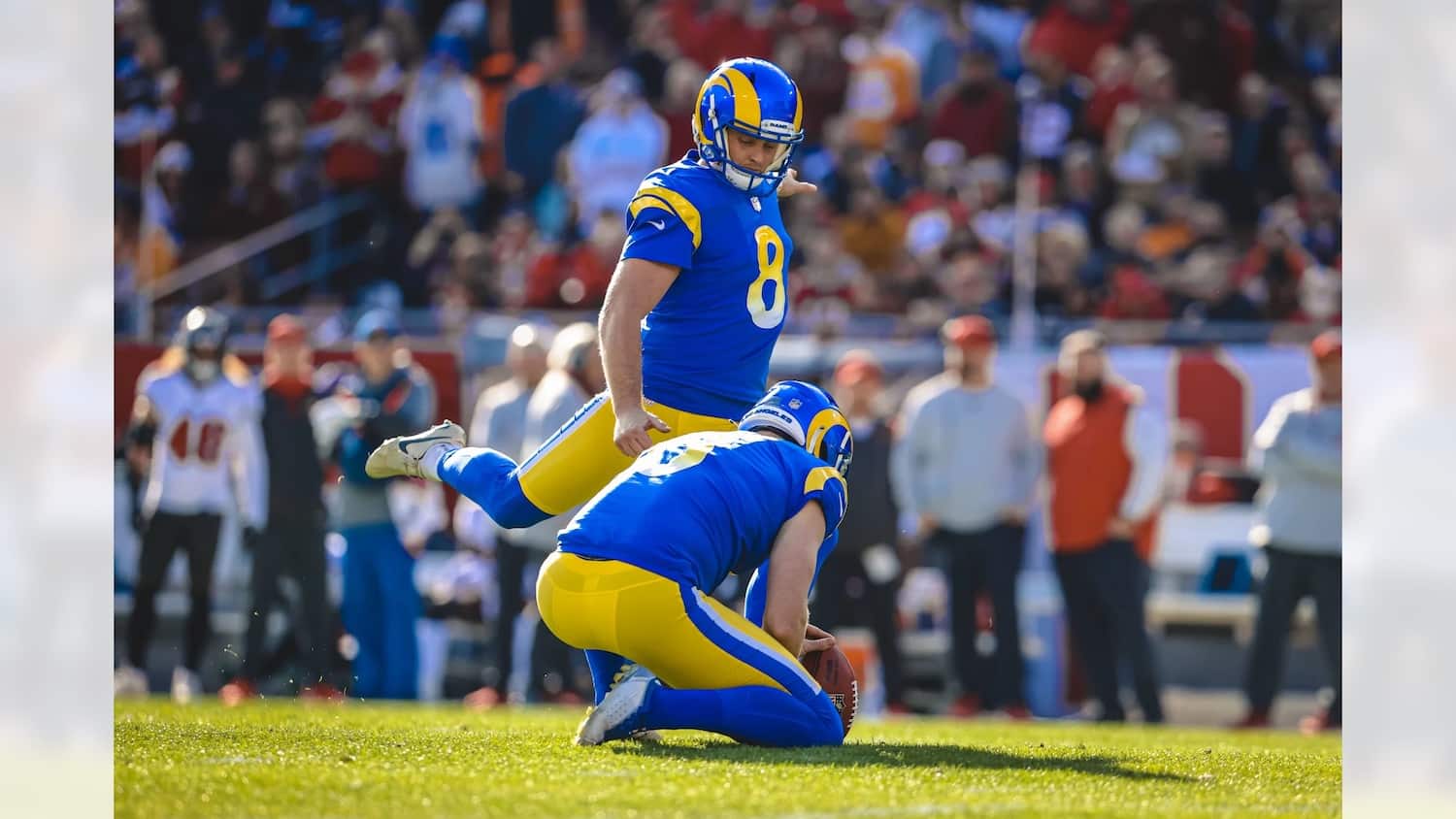 Los Angeles Rams Kicker Matt Gay. Photo Credit: Brevin Townsell | LA Rams