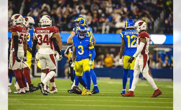 Los Angeles Rams Wide Receiver Odell Beckham Jr. During The Wild Card Playoff Game Against The Arizona Cardinals. Photo CreditL Brevin Townsell | LA Rams