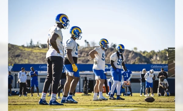 Los Angeles Rams At Practice Before Traveling To Tampa Bay To Face The Buccaneers. Photo Credit: Brevin Townsell | LA Rams