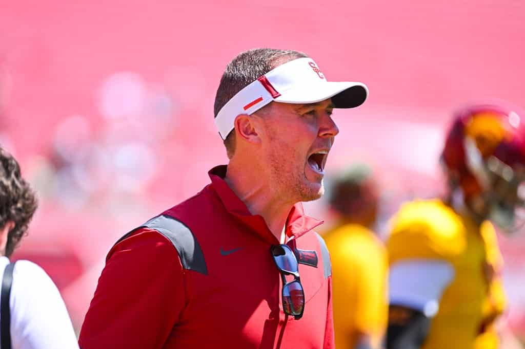 USC Football Head Coach Lincoln Riley. Photo Credit: John McGillen | USC Athletics