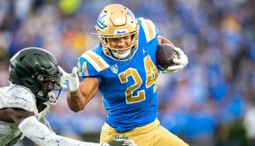 UCLA Bruins Running Back Zach Charbonnet. Photo Credit: Scott Chandler | UCLA Athletics