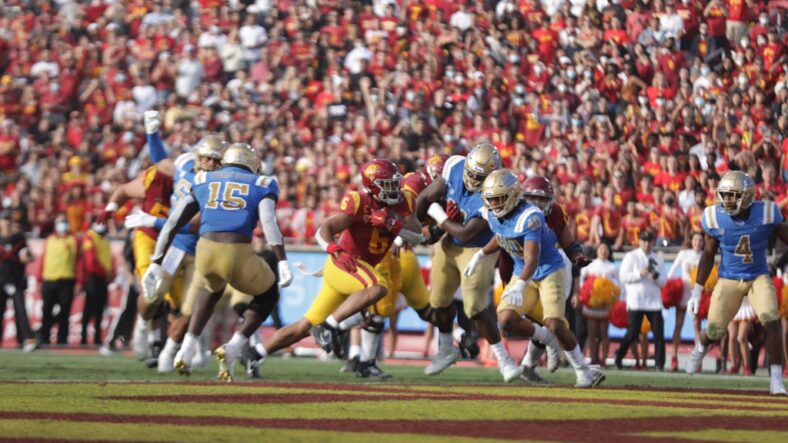 The Crosstown Rivalry's B1G Midwest Move 1 The UCLA Bruins Take On The USC Trojans In The LA Memorial Coliseum In 2021. Photo Credit: John McGillen | USC Athletics