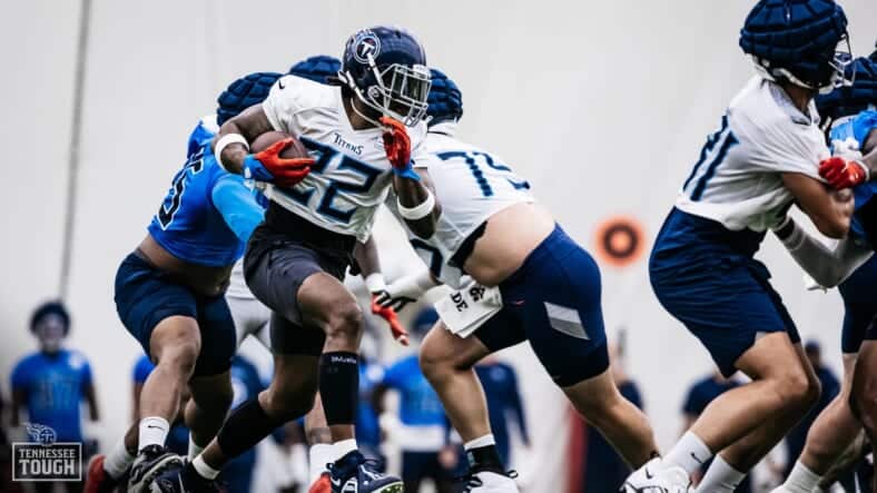 Tennessee Titans Running Back Derrick Henry During 2022 Training Camp. Photo Credit: Donald Page | Tennessee Titans