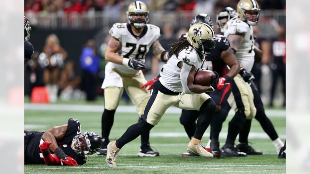 New Orleans Running Back Alvin Kamara. Photo Credit: Michael DeMocker | New Orleans Saints