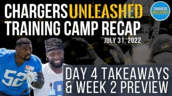 Chargers Training Camp Day 4 Recap. Chargers Unleashed