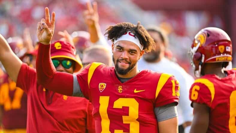 The USC Trojans opened their 2022-2023 season against the Rice Owls on Saturday, September 3, 2022 in Los Angeles, Calif. The Trojans defeated the Owls 66-14. Photo Credit: John McGillen/USC