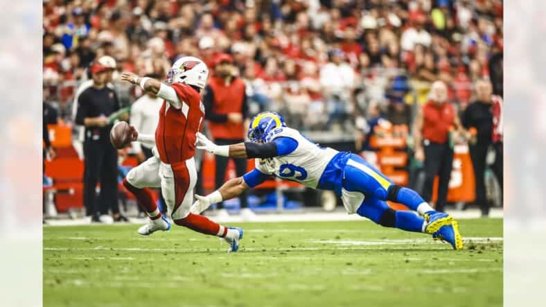Rams Escape Arizona To Go 2-1 1 Rams Defensive Tackle Reaches 100 Sacks Against The Cardinals Photo Credit: Brevin Townsell