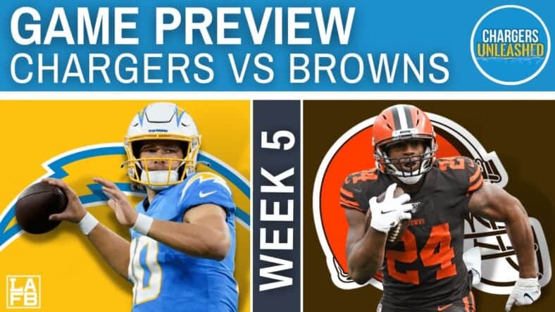 Chargers vs Browns Week Five Preview Injury Updates Storylines Predictions TRENCH WARFARE 1280x720 1