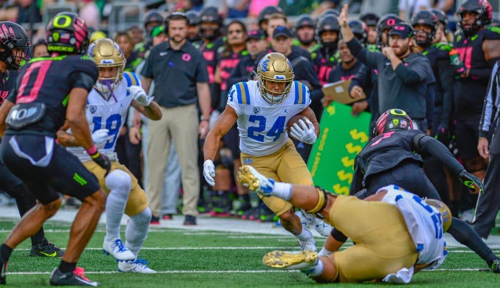 UCLA Regresses In Blowout Loss At Oregon 2 UCLA Bruins Running Back Zach Charbonnet. Photo Credit: Shayne Smith | UCLA Athletics