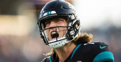Trevor Lawrence is heating up. Pick him up off the waiver wire to score big! Photo Credit: James Gilbert | Jacksonville Jaguars