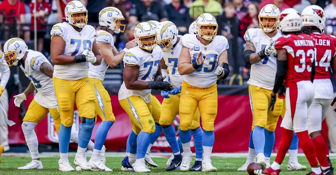 The LA Charger Offensive Line Photo Credit: Mike Nowak | Los Angeles Chargers