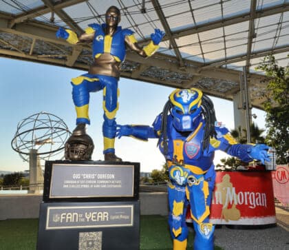 Captain Morgan Unveils Los Angeles Rams Fan Of The Year Statue