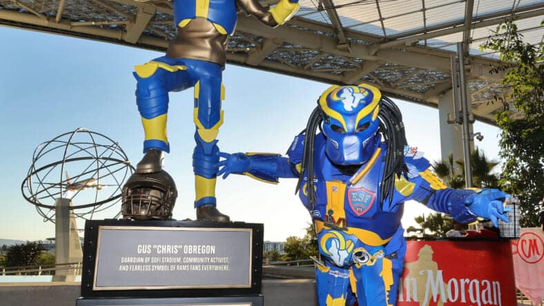 Captain Morgan Unveils Los Angeles Rams Fan Of The Year Statue