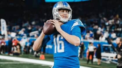 Jared Goff could be you fantasy answer off Waiver Wires Photo Credit: Jeff Nguyen | Detroit Lions