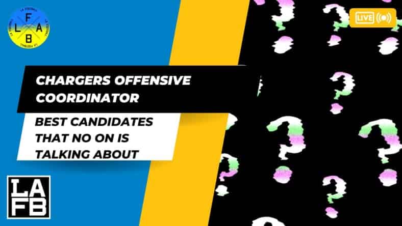 These are the BEST Chargers Offensive Coordinator Candidates That NO ONE Is Talking About! 1 Ryan Dyrud from the LA Football Show breaks down the best Chargers Offensive Coordinator Candidates that no one is talking about.