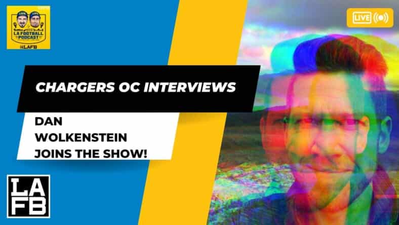 The Chargers Have Completed 6 Interviews For Their Offensive Coordinator Position, Who Is The Favorite? 1 Dan Wolkenstein of Chargers Unleashed joins Ryan Dyrud to discuss the Chargers Offensive Coordinator candidates that have been interviewed thus far.