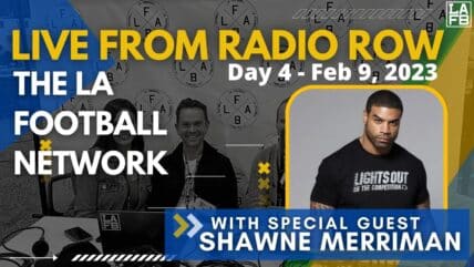 ICYMI: Chargers Legend Shawne Merriman Talks Brandon Staley And New OC Kellen Moore | Plus Lights Out XF 3 Los Angeles Chargers legend, Shawne Merriman, stops by the LAFB Network to chat about why he likes Brandon Staley, new Offensive Coordinator Kellen Moore, and Lights Out XF.