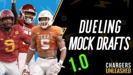 Dueling Chargers Mock Draft 1.0 | 2023 NFL Draft Prospects | Trade Down Or Pick Bijan Robinson? ⚔️