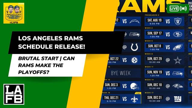 Los Angeles Rams Schedule Release | Will The Rams Make The Playoffs And What Can Their Record Be?