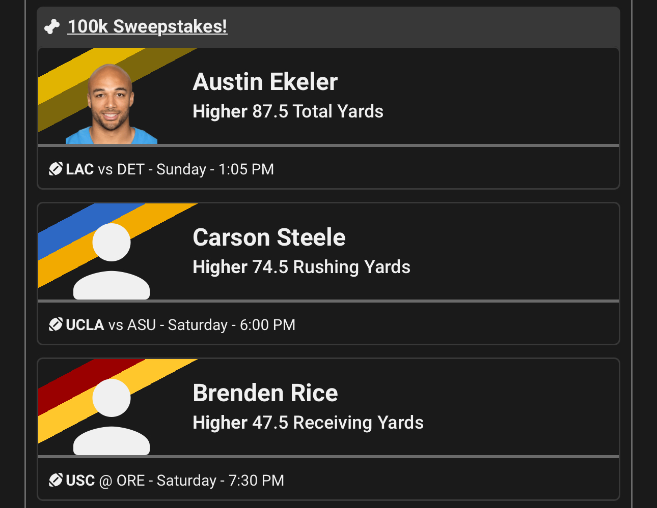 LAFB Pick Em: Best Underdog Fantasy Pick Em Plays NFL Week 10 3 IMG 0199