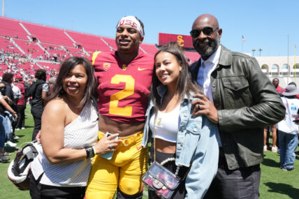 Former USC Trojan And Son Of Hall Of Fame Wide Receiver Sets Sky-High Bar For NFL Success