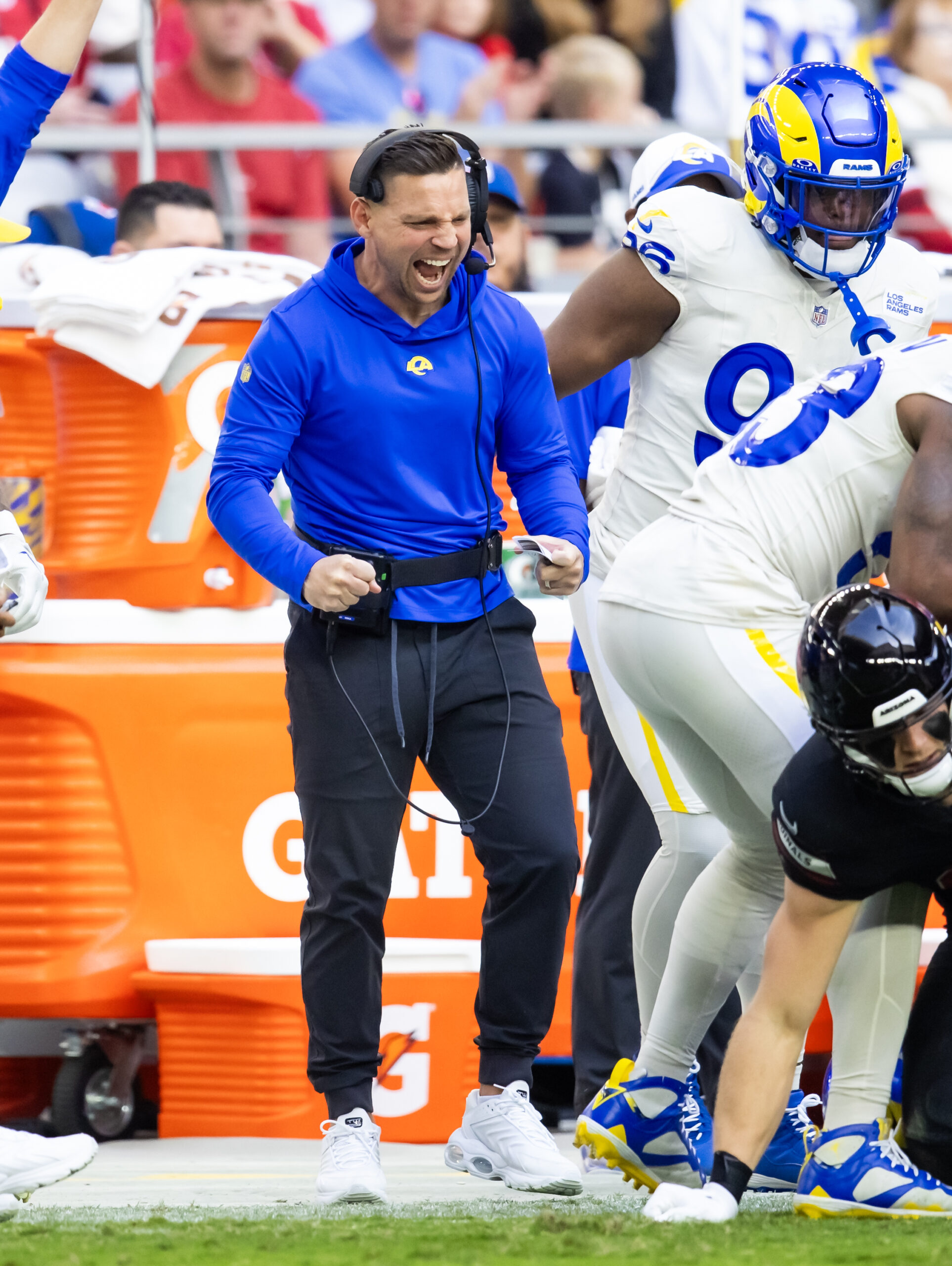 Los Angeles Rams New DC Chris Shula Discusses Defensive Plans for 2024: "With Us, It's Killing Blocks. It's Tackling. It's Takeaways It's Pursuit to the Ball." 4 NFL: Los Angeles Rams at Arizona Cardinals