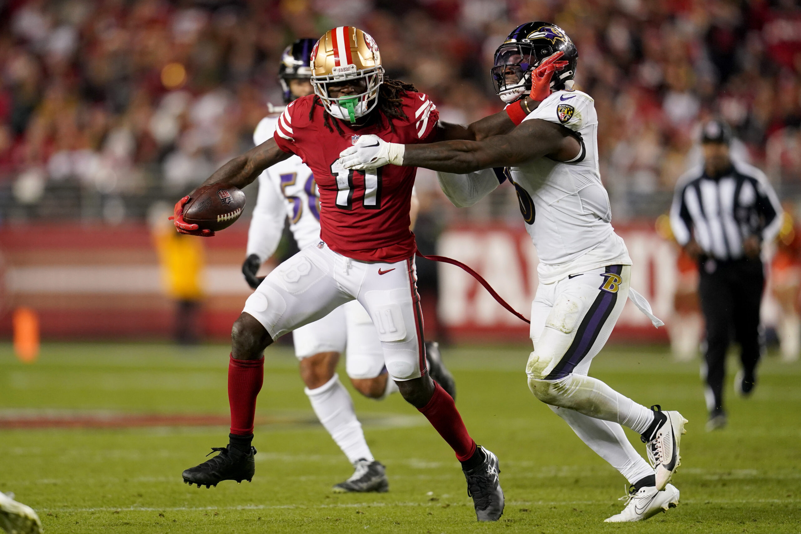 Los Angeles Chargers Trade Rumors: Should They Target Wide Receiver Brandon Aiyuk? 5 NFL: Baltimore Ravens at San Francisco 49ers