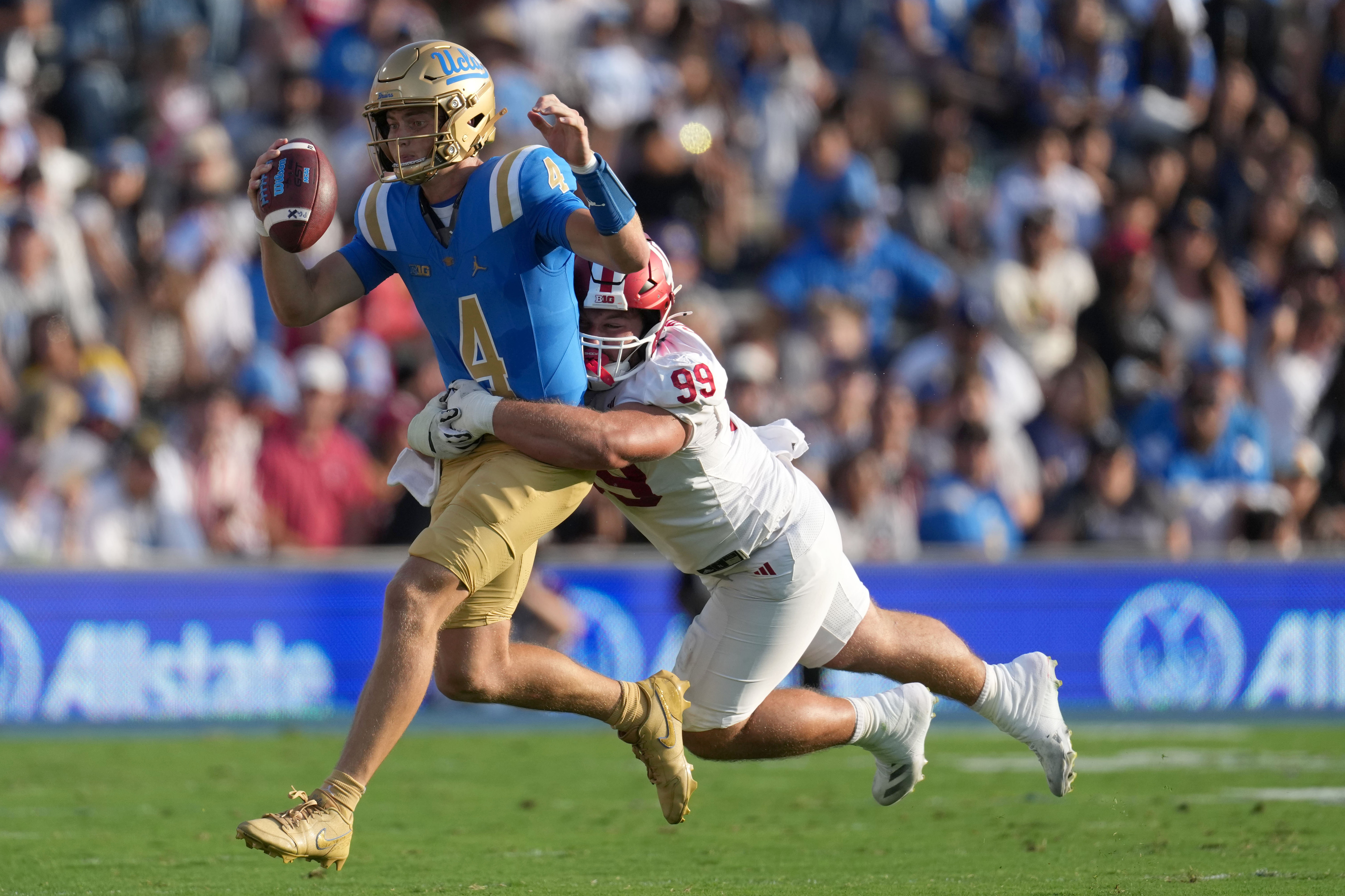 Can UCLA Bruins Offensive Line Survive LSU's Brutal Defense? 3 NCAA Football: Indiana at UCLA