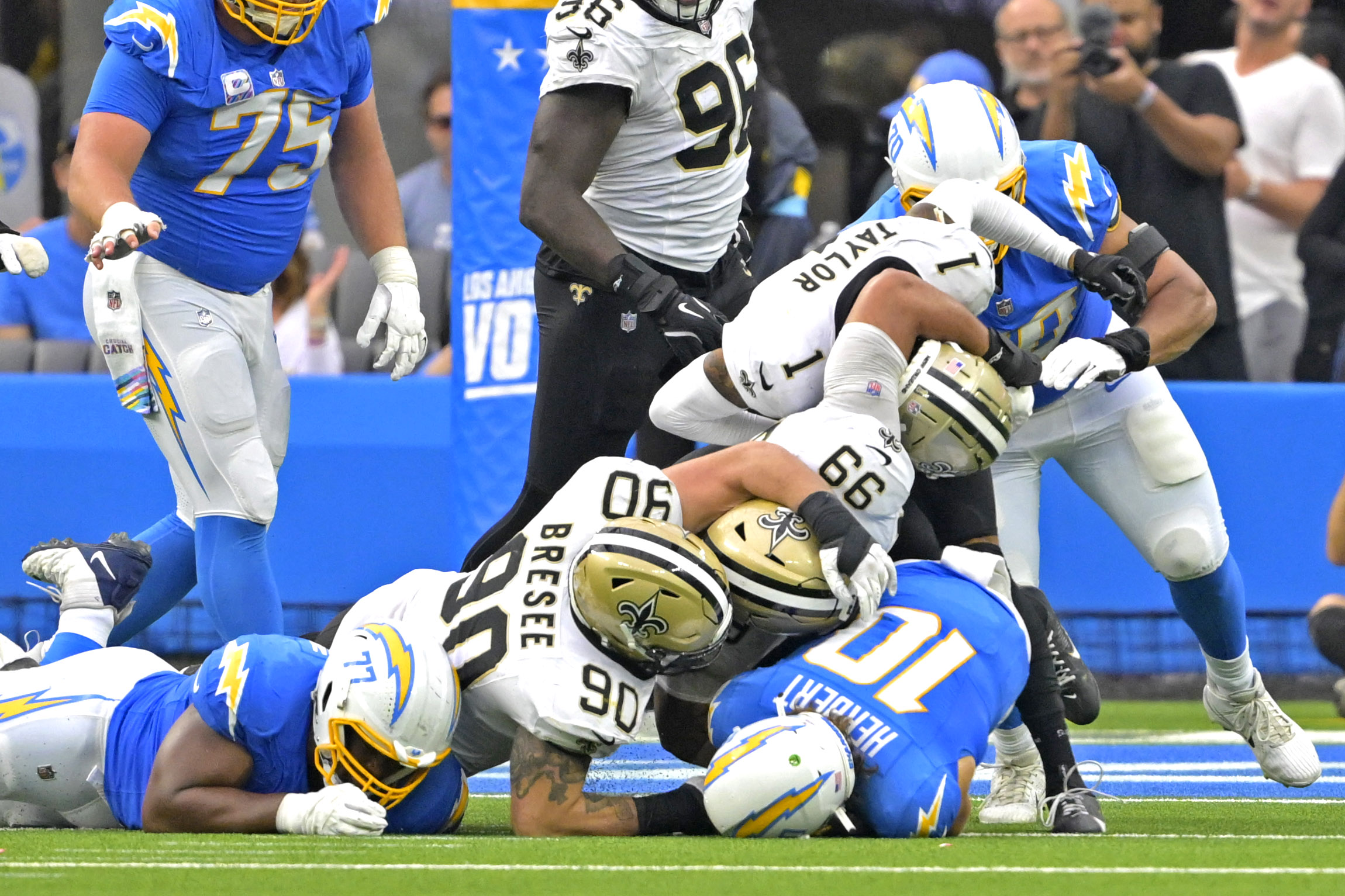 Hypocrisy Of Hit On Justin Herbert; "If The NFL Cares, He’ll Be Suspended Today." 3 NFL: New Orleans Saints at Los Angeles Chargers