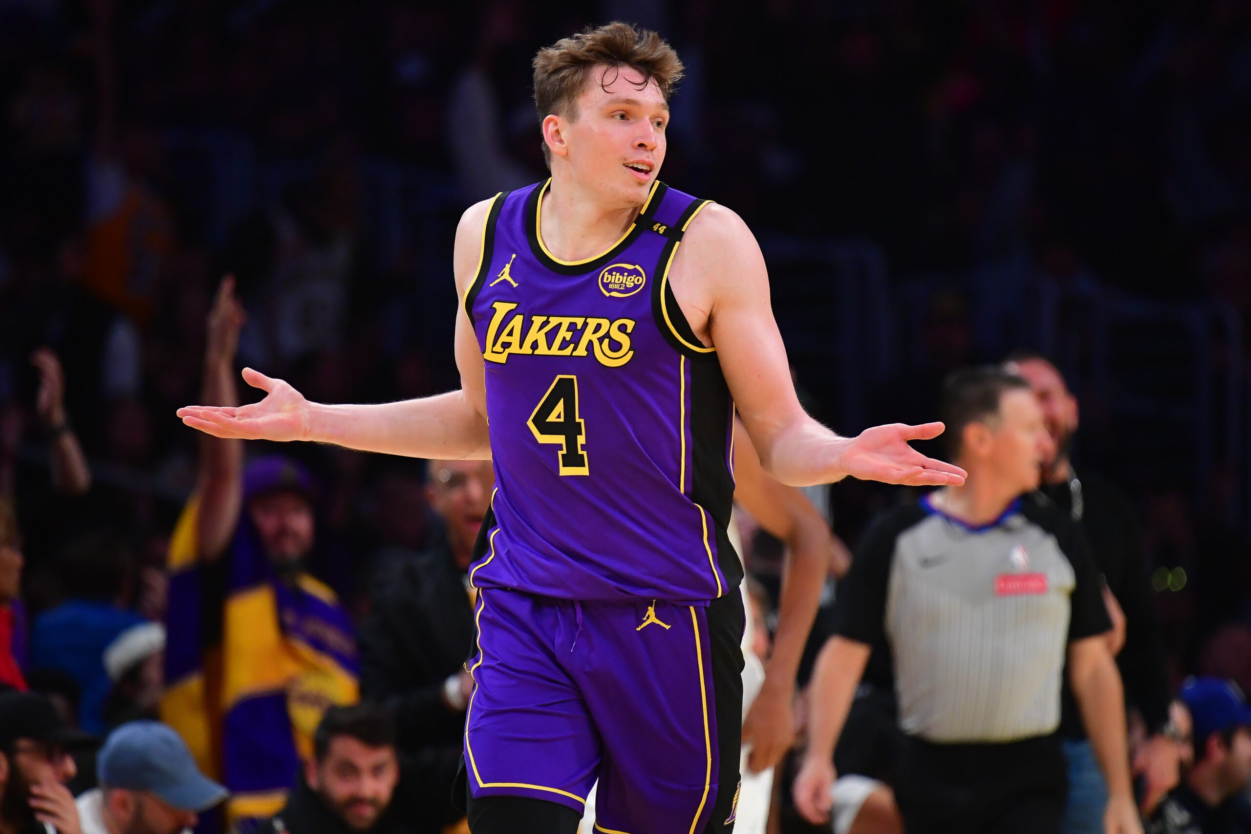 Los Angeles Lakers Rookie Proving '16 Other Teams F--ed It Up' 3 NBA: Utah Jazz at Los Angeles Lakers | Dalton Knecht