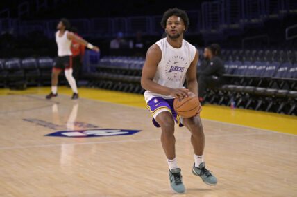 NBA: Portland Trail Blazers at Los Angeles Lakers | Bronny James