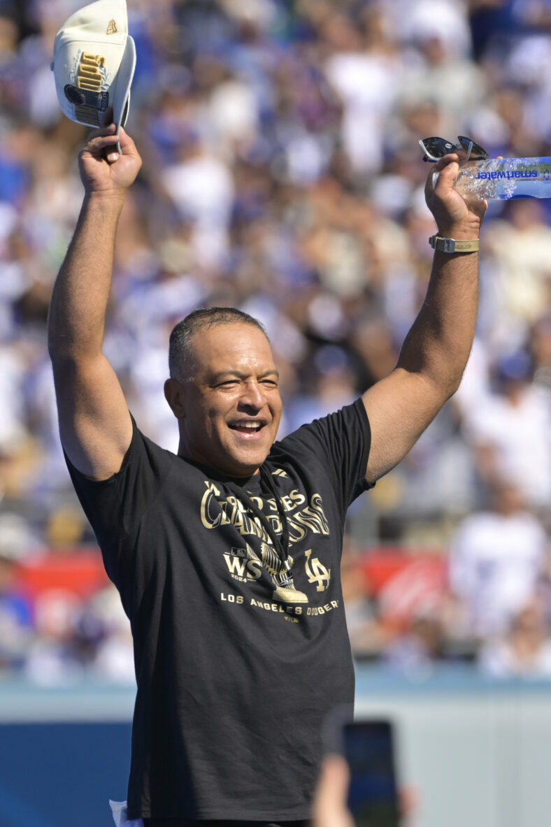 Dodgers Manager Dave Roberts Speaks On The Latest With His Contract Negotiation 3 MLB: Los Angeles Dodgers-Championship Celebration | Dave Roberts