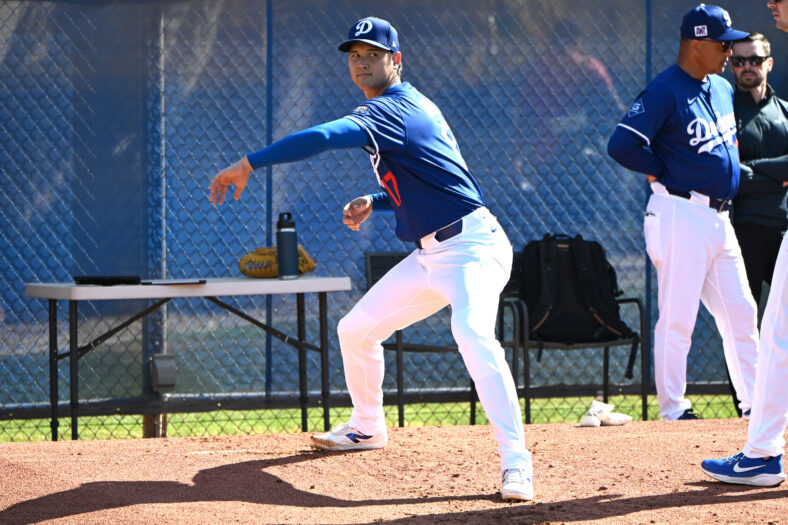 Shohei Ohtani Takes 'Big Step' In Recovery At Los Angeles Dodgers Spring Training 3 MLB: Los Angeles Dodgers-Workouts