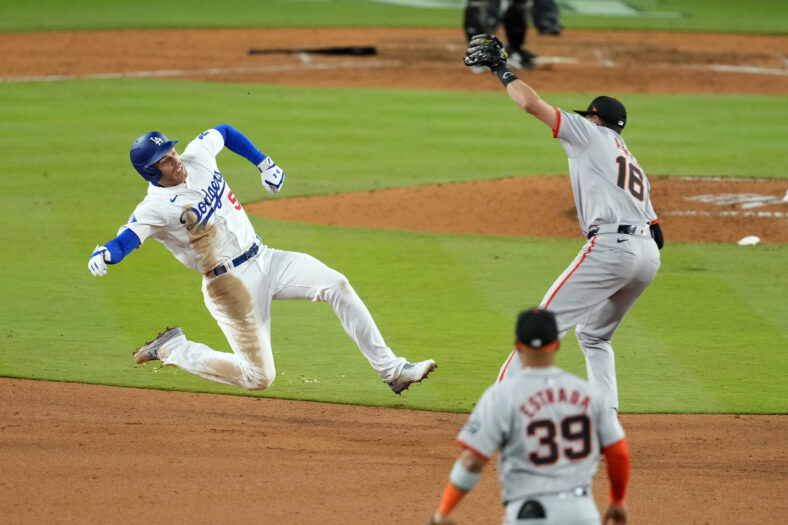 Los Angeles Dodgers Give "Fire Engine Red" Stop Sign To Injured All-Star 3 MLB: San Francisco Giants at Los Angeles Dodgers
