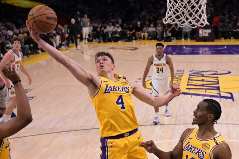 Los Angeles Lakers Rookie Credits Surprising Veteran For Key Mentorship 3 NBA: Denver Nuggets at Los Angeles Lakers