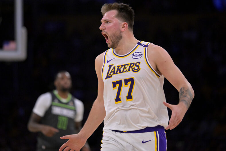 Lakers' Luka Doncic Shares Sad Truth About Nico Harrison 3 NBA: Playoffs-Minnesota Timberwolves at Los Angeles Lakers