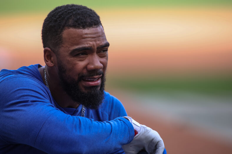 Los Angeles Dodgers Provide Cryptic Teoscar Hernandez Injury Update 3 MLB: Los Angeles Dodgers at Atlanta Braves