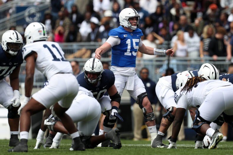 Las Vegas Raiders Find New Franchise Face In Latest 2026 Mock Draft 3 NCAA Football: Penn State Blue-White Spring Game