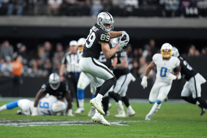 Las Vegas Raiders' Brock Bowers Gets Shocking Rank Vs. Kittle, Kelce, and Other TEs 3 NFL: Los Angeles Chargers at Las Vegas Raiders